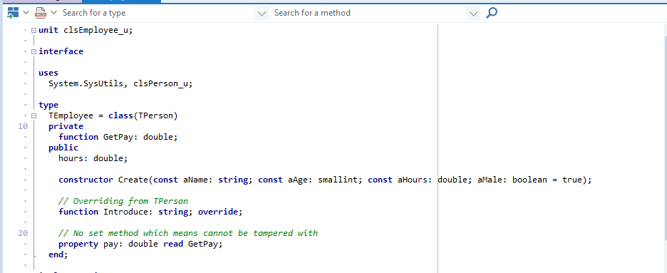 Object pascal basics in Delphi